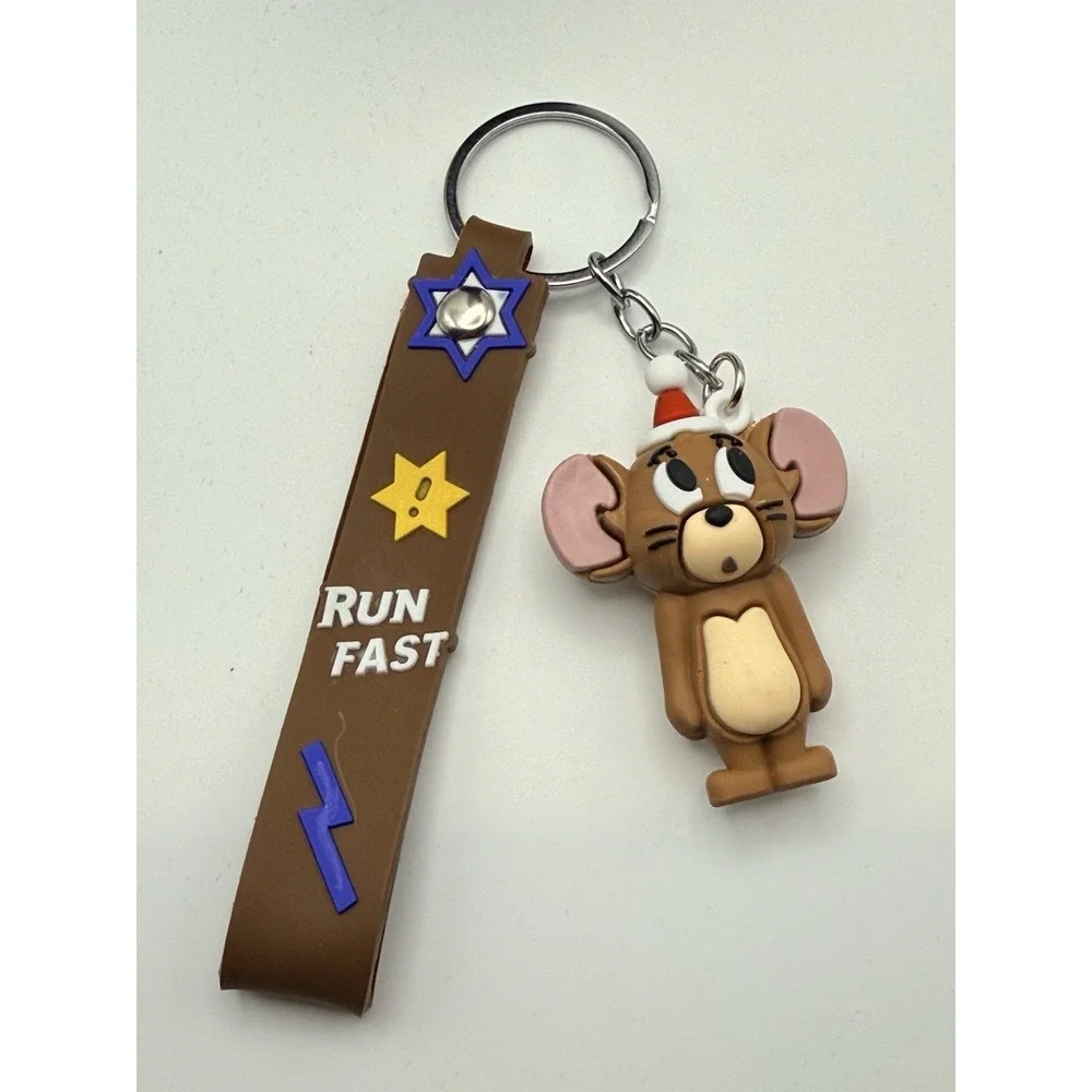 Jerry Mouse Bag Charm Keychain Tom & Jerry Cartoon Backpack Charm Cute Character